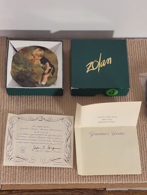 Donald Zolan "Grandma's Garden" Miniature Plate Pemberton & Oakes